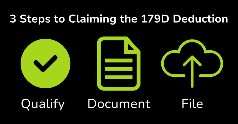 3 Steps to Claiming the 179D dedution: Qualify, Document, File